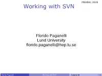 Working with SVN