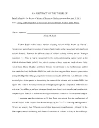 An Abstract of the Thesis Of