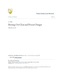 Bowing out Clear and Present Danger Edward S