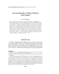 Law and Morality in Patrick O'brian's Post Captain