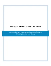 Medicare Shared Savings Program