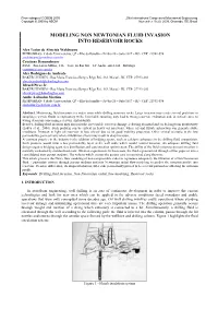 Modeling Non Newtonian Fluid Invasion Into Reservoir Rocks