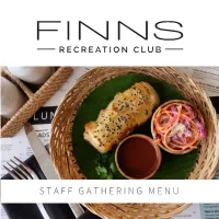 STAFF GATHERING MENU BUFFET MENUS IDR 70.000 Nett Per Person Minimum 20 People