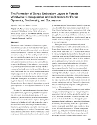 The Formation of Dense Understory Layers in Forests Worldwide: Consequences and Implications for Forest Dynamics, Biodiversity, and Succession