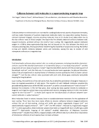 Collisions Between Cold Molecules in a Superconducting Magnetic Trap