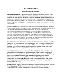 EAP835 Survey Reports Anonymous Private Collection 1