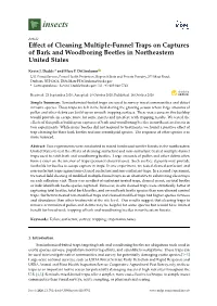 Effect of Cleaning Multiple-Funnel Traps on Captures of Bark and Woodboring Beetles in Northeastern United States