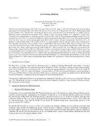 Innovation and Technology (EX) Task Force 10/14/19