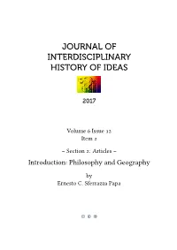 Introduction: Philosophy and Geography