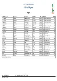 List of Players