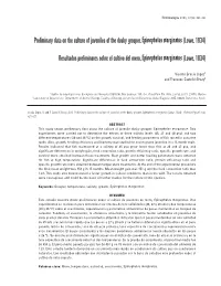 Preliminary Data on the Culture of Juveniles of the Dusky Grouper, Epinephelus Marginatus (Lowe, 1834)