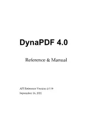 Reference & Manual