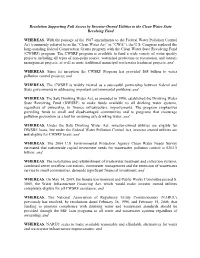 Resolution Supporting Full Access by Investor-Owned Utilities to the Clean Water State Revolving Fund