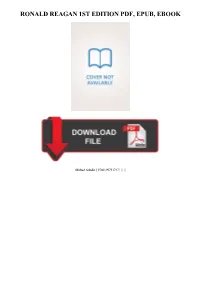 Ronald Reagan 1St Edition Kindle
