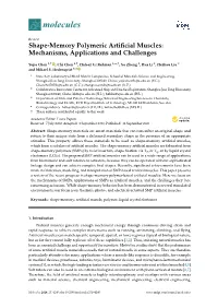 Shape-Memory Polymeric Artificial Muscles Stress That Is Applied to the Polymer [8,70]
