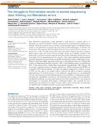 The Struggle to Find Reliable Results in Exome Sequencing Data