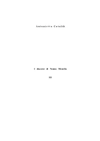 A N T O N I E T T a C a T a L D I I Discorsi Di Nonna Monella