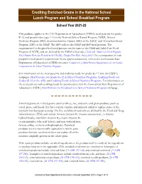 Crediting Enriched Grains in the NSLP and SBP