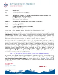Ctrl+Click Here to Register Online for the Area 2 Spring Key Leadership Conference