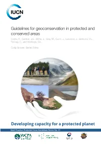 Guidelines for Geoconservation in Protected and Conserved Areas