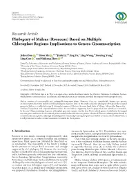 Phylogeny of Maleae (Rosaceae) Based on Multiple Chloroplast Regions: Implications to Genera Circumscription