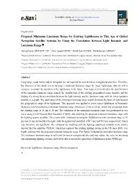 Proposed Minimum Luminous Range for Existing Lighthouses in This Age of Global Navigation Satellite Systems by Using the Correla