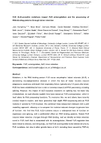 FUS ALS-Causative Mutations Impact FUS Autoregulation and the Processing of ​ RNA-Binding Proteins Through Intron Retention