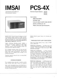 IMSAI PCS-4X the Standard of Excellence in Personal Computer Systems: PCS-40 Microcomputer Systems