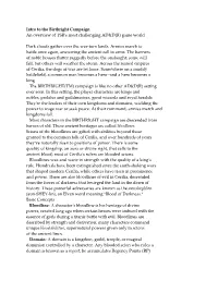 Intro to the Birthright Campaign an Overview of TSR's Most Challenging AD&D(R) Game World