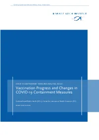 Issue 1, Vaccination Progress and Changes in COVID-19 Containment