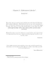 Multivariate Calculus∗