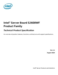 S2600WF Technical Product Specification