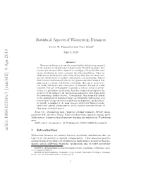 Statistical Aspects of Wasserstein Distances