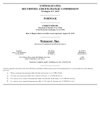 Synacor, Inc. (Exact Name of Registrant As Specified in Its Charter)