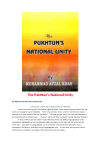 The Pakhtun's National Unity