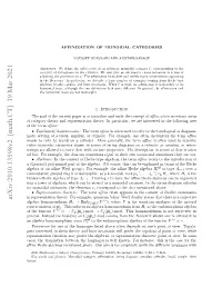 Arxiv:2010.13598V2 [Math.CT] 19 Mar 2021 Theory