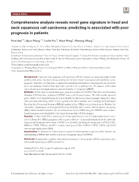 Comprehensive Analysis Reveals Novel Gene Signature in Head and Neck Squamous Cell Carcinoma: Predicting Is Associated with Poor Prognosis in Patients