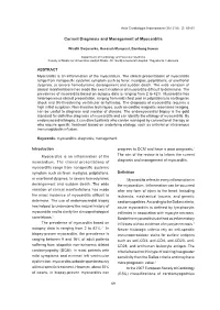 Current Diagnosis and Management of Myocarditis