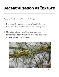 Decentralization As