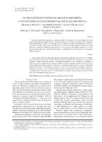 О Систематическом Положении Рода Discelium (Bryophyta) Michael S