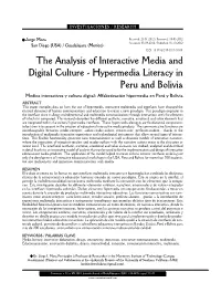 The Analysis of Interactive Media and Digital Culture