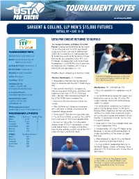 Tournament Notes