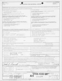 Application for Renewal of License 29-05185-25,Authorizing Use Of