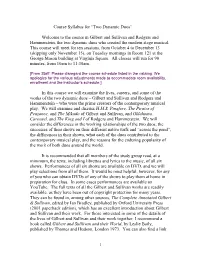 Course Syllabus for “Two Dynamic Duos” Welcome to the Course In