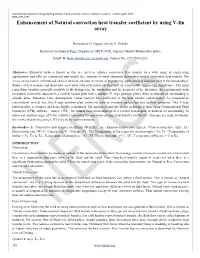 Enhancement of Natural Convection Heat Transfer Coefficient by Using V-Fin Array