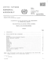 General Assembly at Its Thirty-First Session