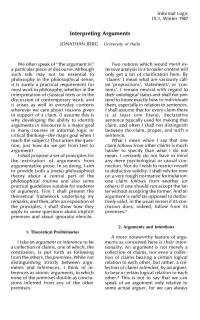 Interpreting Arguments