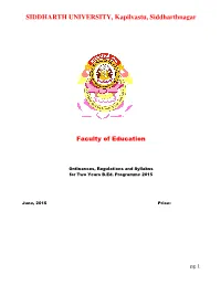 SIDDHARTH UNIVERSITY, Kapilvastu, Siddharthnagar