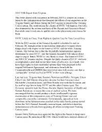 2015 VOR Report from Virginia This Letter Shared with Our Parents In