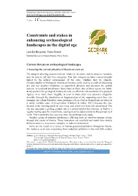 Constraints and Stakes in Enhancing Archaeological Landscapes in the Digital Age